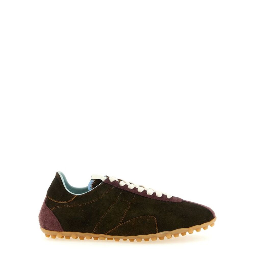 Maison Margiela Brown Calfskin Athletic Men's Sneakers